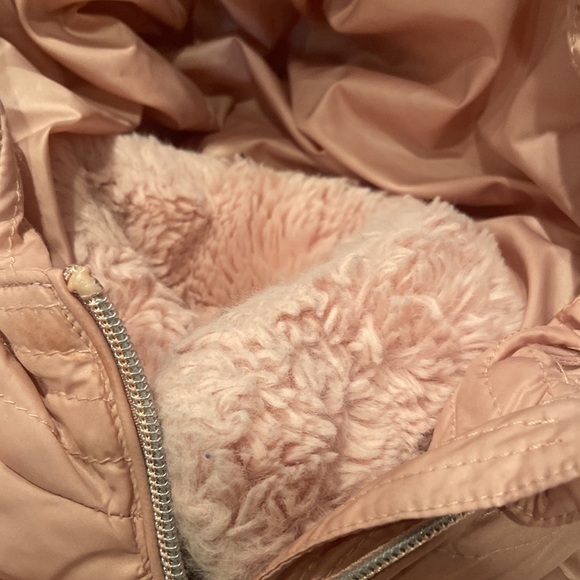 Michael Michael Kors Girls Pink Puffer Jacket With Hood - Picture 4 of 7